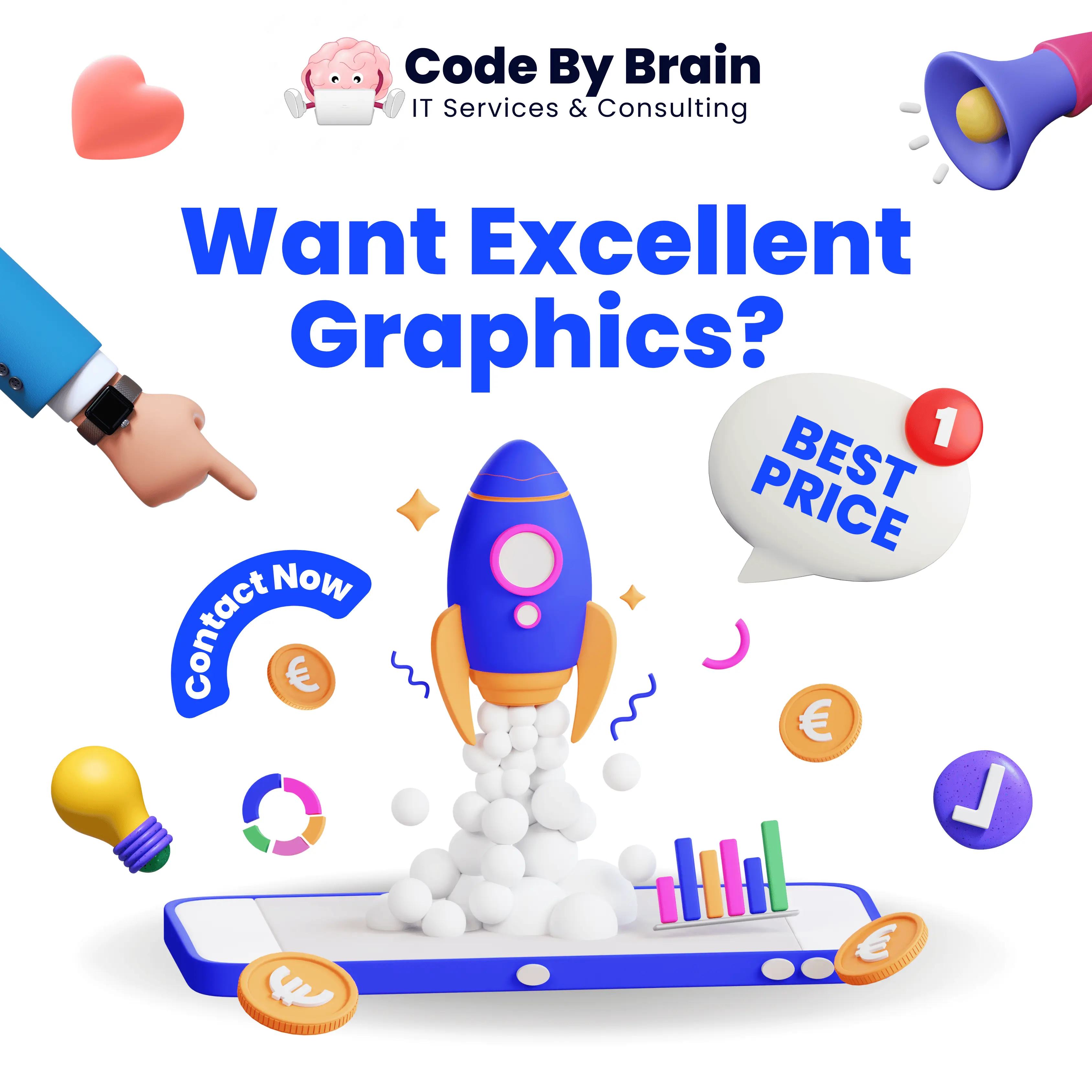 Make Excellent Graphics For Your Business With Code By Brain